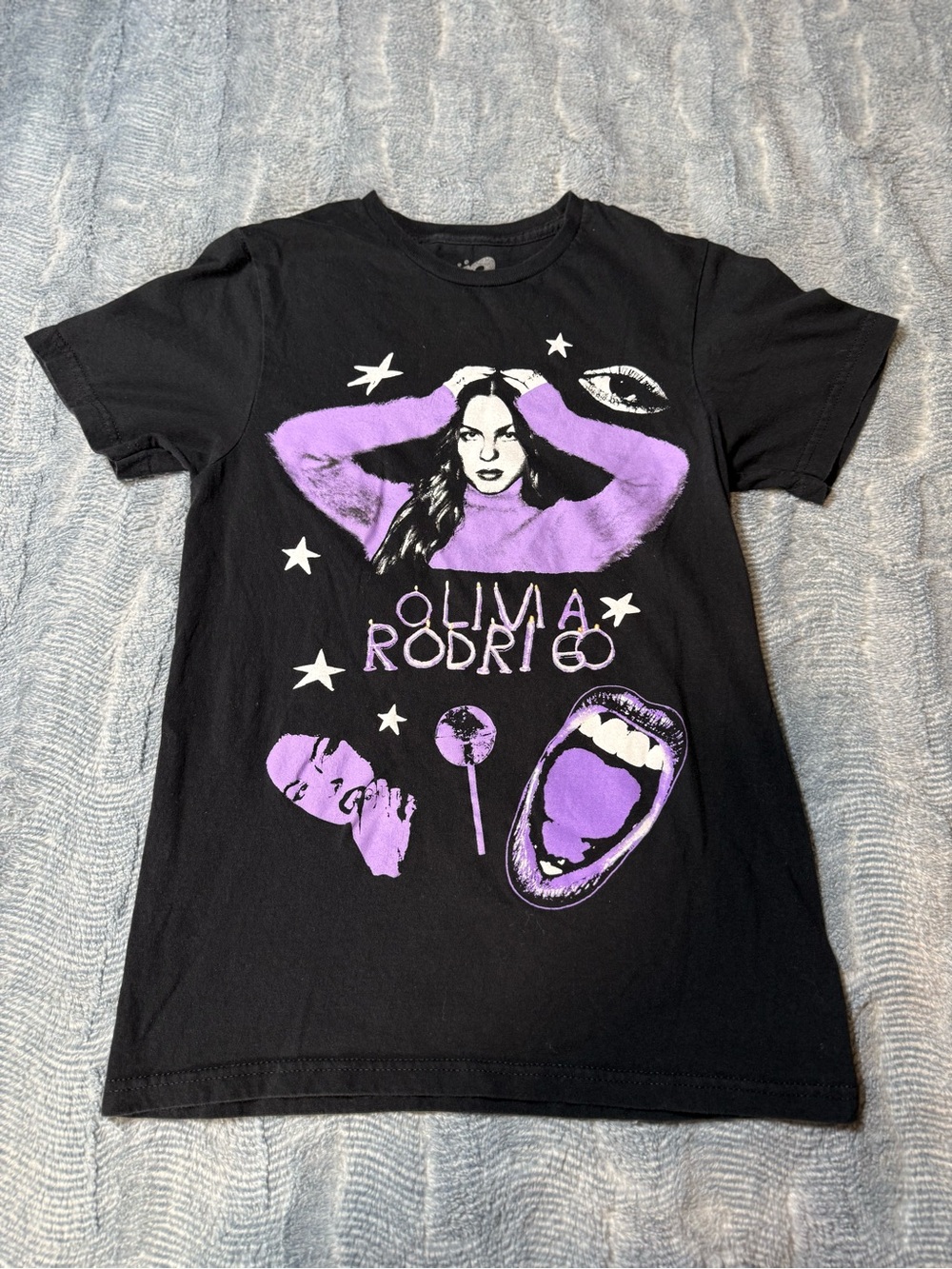 Olivia Rodrigo Black & Purple Graphic Tee - Short Sleeve